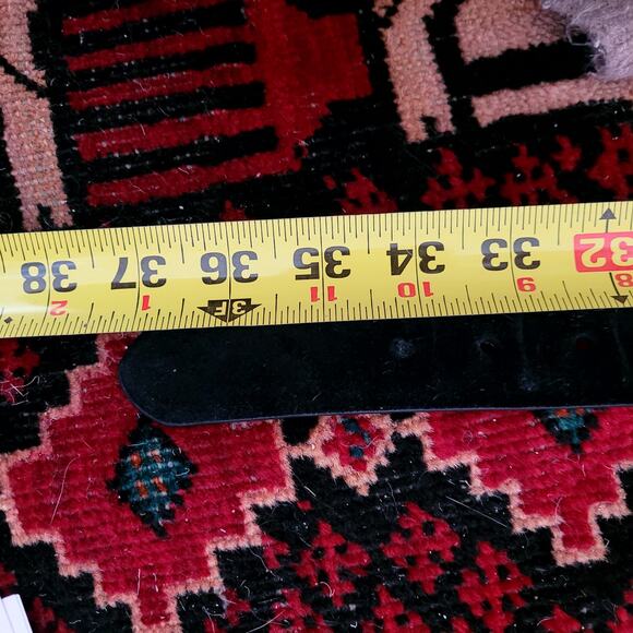 Ralph Lauren Black Suede Leather Belt Sz S - Picture 8 of 8